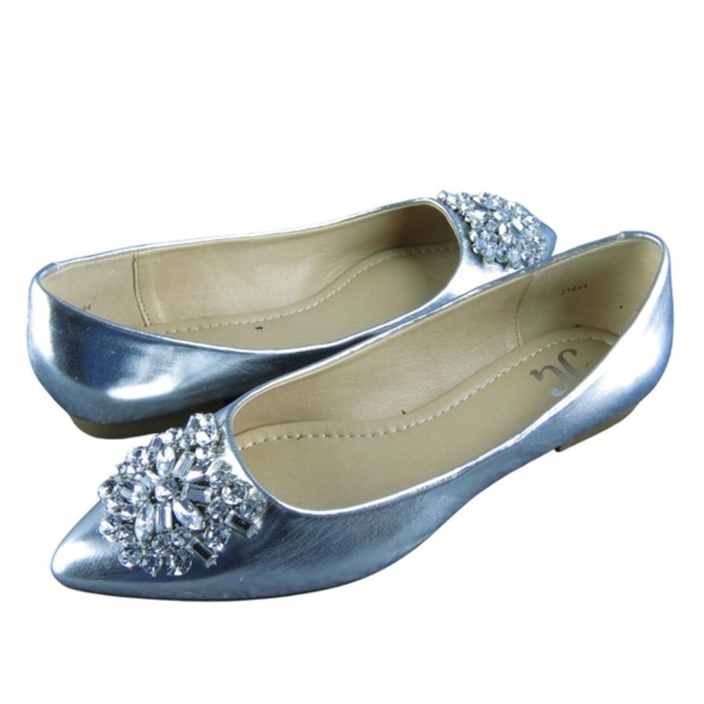 JG Women's Gemstone Flat Silver Synthetic‎ Size 7.5M Gently Used 2025